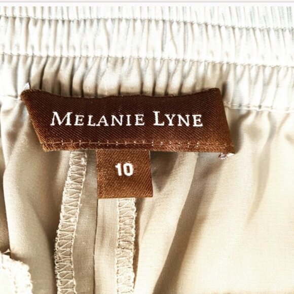 MELANIE LYNE TROUSER ELASTIC WAISTBAND PANT RELAX FIT STRAIGHT LEG WOMEN SIZE 10 - Picture 6 of 10
